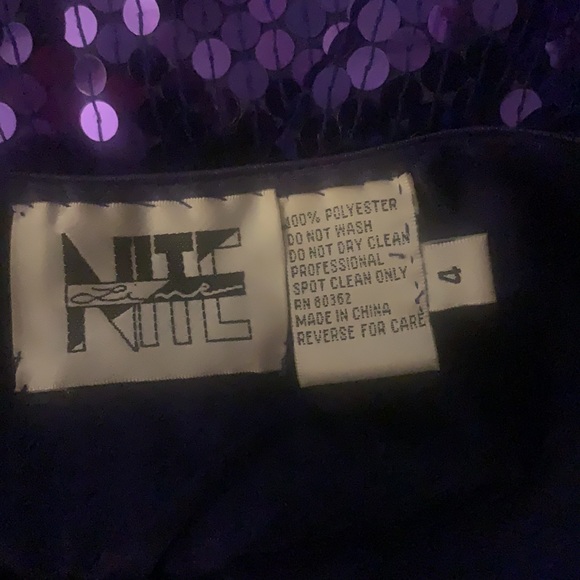 NiteLine vintage purple sequins dress - Picture 5 of 5
